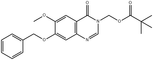 7-Benzyloxy-6-methoxy-3-[(pivaloyloxy)methyl]-3,4-dihydroquinazolin-4-one Struktur