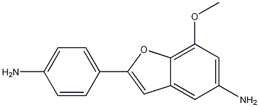 2-(4-aminophenyl)-7-methoxybenzofuran-5-amine,193015-77-9,结构式