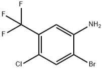 2-Bromo-4-chloro-5-(trifluoromethyl)benzenamine Structure