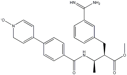 Methyl (2R,3R)-2-[3-amidinobenzyl]-3-[[4-(1-oxido-4-pyridinyl)benzoyl]amino]butanoate Struktur