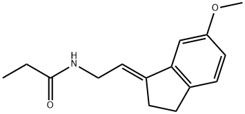 (E)-N-[2-(2,3-Dihydro-6-methoxy-1H-inden-1-ylidene)ethyl]propanamide Struktur