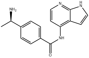 N-(1H-ピロロ[2,3-b]ピリジン-4-イル)-4-[(R)-1-アミノエチル]ベンズアミド 化学構造式