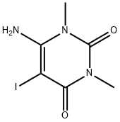 6-Amino-5-iodo-1,3-dimethyl-2,4(1H,3H)-pyrimidinedione Struktur