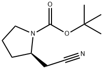 (R)-2-(氰基甲基)吡咯烷-1-甲酸叔丁酯 结构式