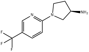 1-[5-(三氟甲基)-2-吡啶基]-(3R)-3-氨基吡咯烷 结构式