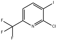 2-Chloro-3-iodo-6-(trifluoromethyl)pyridine 化学構造式