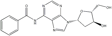 N6-苯甲酰基-2'-脱氧腺苷水合物 结构式