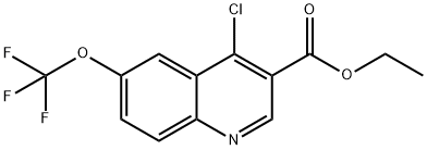 4-Chloro-6-(trifluoromethoxy)quinoline-3-carboxylic acid ethyl ester Struktur