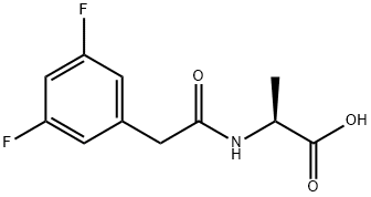 N-[2-(3,5-Difluorophenyl)acetyl]-L-alanine 结构式