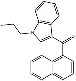 1-Naphthalenyl(1-propyl-1H-indol-3-yl)methanone 化学構造式