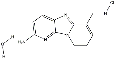 2-Amino-6-methyldipyrido[1,2-a:3',2'-d]imidazole Hydrochloride Hydrate Structure