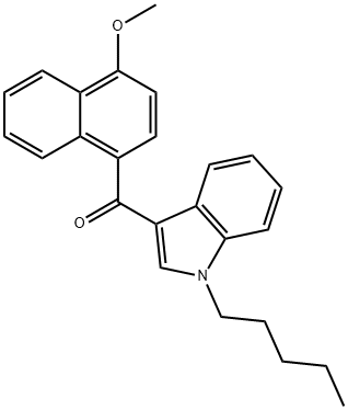 4-methoxynaphthalen-1-yl-(1-pentylindol-3-yl)methanone 化学構造式