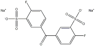 Disodium 3,3'-disulfonate-4,4'-difluorobenzophenone 化学構造式