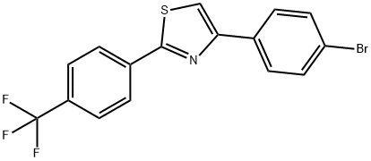 4-(4-溴苯基)-2-[4-三氟甲基苯基]噻唑,211032-07-4,结构式