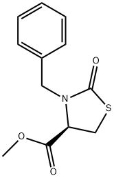 (R)-METHYL 3-BENZYL-2-OXOTHIAZOLIDINE-4-CARBOXYLATE 结构式