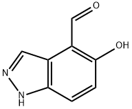 5-ヒドロキシ-1H-インダゾール-4-カルブアルデヒド 化学構造式