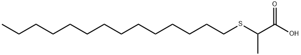 2-(テトラデシルチオ)プロピオン酸 化学構造式