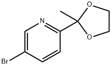 5 - 溴-2 - (2 - 甲基-1,3 - 二氧戊环-2 - 基)吡啶 结构式
