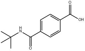 4-(叔丁基氨基甲酰基)苯甲酸 结构式