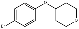 4-(4-ブロモフェノキシ)テトラヒドロ-2H-ピラン 化学構造式