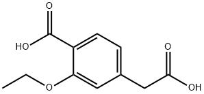 (4-羧基-3-乙氧基)苯乙酸, 220438-80-2, 结构式