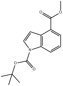 インドール-1,4-ニカルボン酸O1-TERT-ブチルO4-メチル 化学構造式