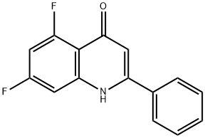 5,7-Difluoro-4-hydroxy-2-phenylquinoline Struktur