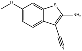 2-amino-6-methoxybenzo[b]thiophene-3-carbonitrile 化学構造式