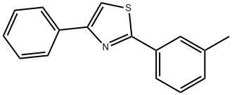 4-フェニル-2-(M-トリル)チアゾール 化学構造式