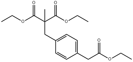 4-(2,2-Dicarboethoxy-propyl)phenylacetic Acid Ethyl Ester, 223123-63-5, 结构式