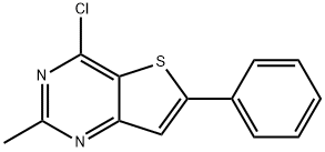 4-クロロ-2-メチル-6-フェニルチエノ[3,2-D]ピリミジン 化学構造式