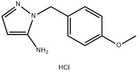 1-[(4-甲氧基苯基)甲基]-1H-吡唑-5-胺盐酸盐,227617-24-5,结构式