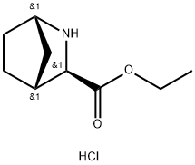 (1S,3S,4S)-ethyl 2-azabicyclo[2.2.1]heptane-3-carboxylate hydrochloride Structure