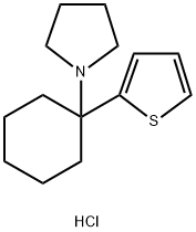1-[1-(2-Thienyl)cyclohexyl]pyrrolidine Hydrochloride,22912-14-7,结构式