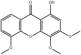 1-羟基-3,4,5-三甲氧基占吨酮,23251-63-0,结构式