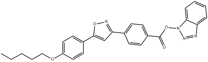 1H-Benzo[d][1,2,3]triazol-1-yl 4-(5-(4-(pentyloxy)phenyl)isoxazol-3-yl)benzoate|1H-苯并[D][1,2,3]三氮唑-1-基4-(5-(4-(戊氧基)苯基)异噁唑-3-基)苯甲酸酯