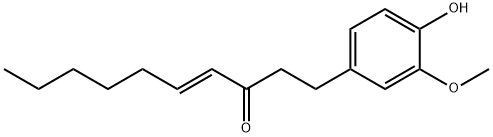 (E)-1-(4-hydroxy-3-methoxyphenyl)dec-4-en-3-one Struktur
