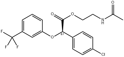 4-氯-ALPHA-[3-(三氟甲基)苯氧基]苯乙酸 2-(乙酰基氨基)乙酯,24136-23-0,结构式
