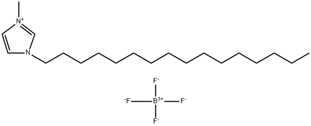 1‐ヘキサデシル‐3‐メチルイミダゾリウムテトラフルオロボラート 化学構造式