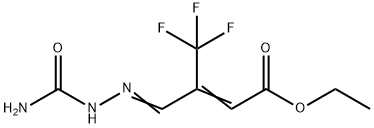 3-[[2-(Aminocarbonyl)hydrazinylidene]methyl]-4,4,4-trifluoro-2-butenoic Acid Ethyl Ester Structure