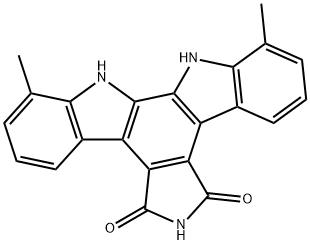 12,13-Dihydro-1,11-dimethyl-5H-Indolo[2,3-a]pyrrolo[3,4-c]carbazole-5,7(6H)-dione Struktur