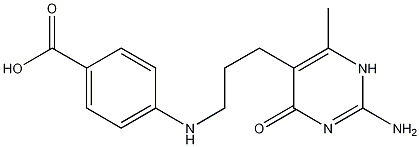 4-[3-(2-amino-4-keto-6-methyl-1H-pyrimidin-5-yl)propylamino]benzoic acid,2499-35-6,结构式