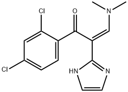 (2Z)-1-(2,4-Dichlorophenyl)-3-(dimethylamino)-2-(1H-imidazol-2-yl)-2-propen-1-one 结构式