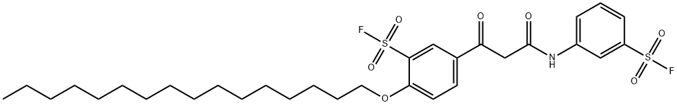 5-[3-[[3-(氟磺酰基)苯基]氨基]-1,3-二氧代丙基]-2-(十六烷氧基)苯磺酰氟,2537-11-3,结构式