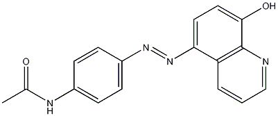 Acetanilide, 4'-((8-hydroxy-5-quinolyl)azo)- Structure