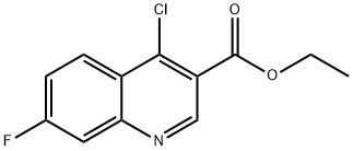4-Chloro-7-fluoroquinoline-3-carboxylic acid ethyl ester Structure