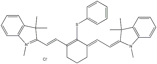 2-[2-[3-[2-(1,3-Dihydro-1,3,3-trimethyl-2H-indol-2-ylidene)ethylidene]-2-(phenylthio)-1-cyclohexen-1-yl]ethenyl]-1,3,3-trimethyl-3H-indolium chloride Structure