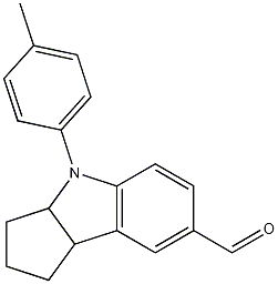 4-p-tolyl-1,2,3,3a,4,8b-hexahydrocyclopenta[b]indole-7-carbaldehyde 化学構造式