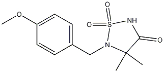 5-(4-METHOXY-BENZYL)-4,4-DIMETHYL-1,1-DIOXO-1L6-[1,2,5]THIADIAZOLIDIN-3-ONE Struktur