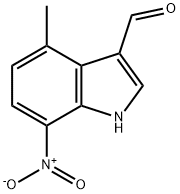 4-甲基-7-硝基-1H-吲哚-3-甲醛, 289483-81-4, 结构式
